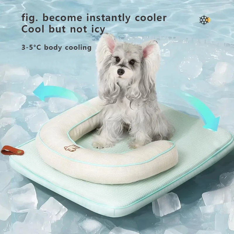 HOOPET Almohadilla refrescante para mascotas, estera ortopédica con infusión de gel para gatos y perros, almohadilla transpirable agradable para la piel con sup quiropráctico - imagen 2