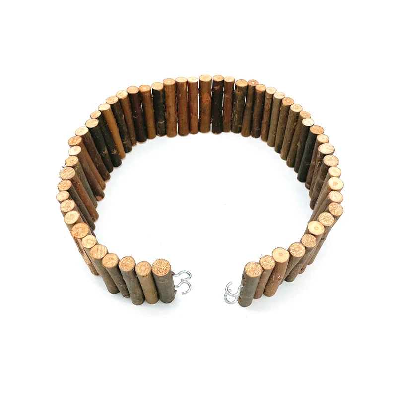 Valla de madera para hámster, escalera para ratas, puente de juguete, escalera de madera, escondite Natural para animales pequeños, jaula para ratas, juguete para hámster D9199 - imagen 5