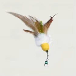 Plumas y bola de seda de repuesto para varita de gatos