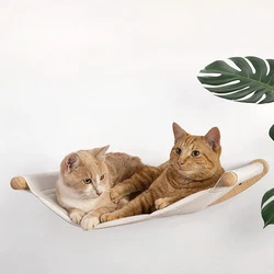 Hamaca de pared para gatos con rascador de sisal y soporte estable