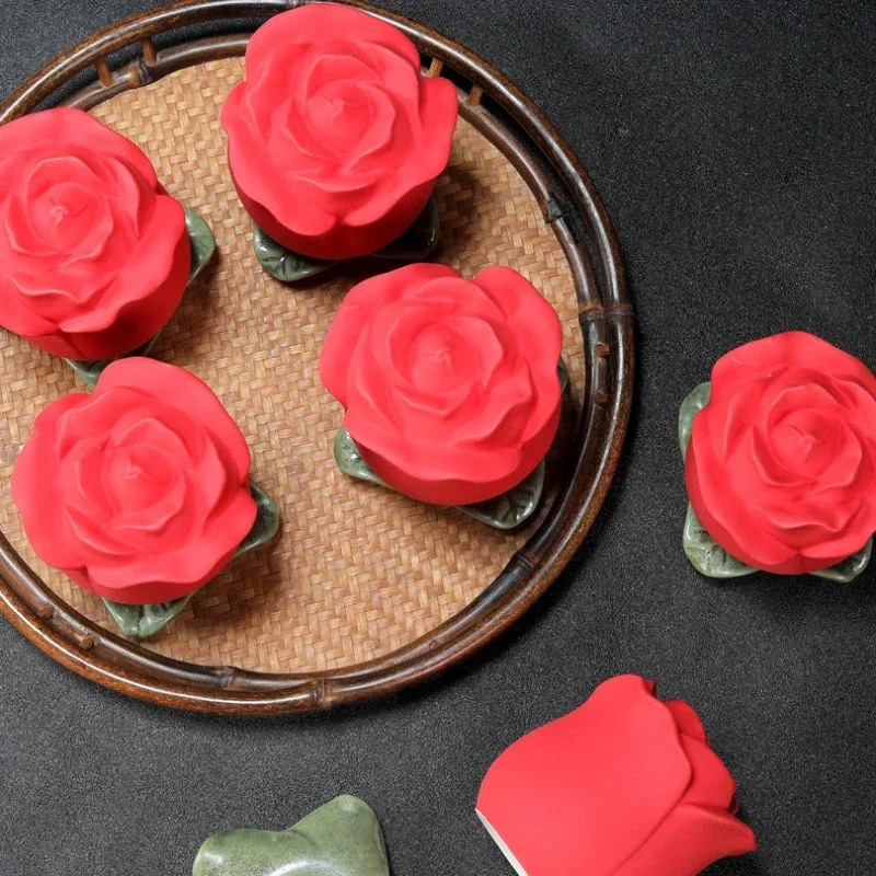 Mini caja funeraria de cerámica para cenizas, urna para cenizas de cremación de mascotas pequeñas, contenedor de flores rosas para animales, cachorro, gato muerto, conmemorativo - imagen 5