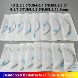 Tubo endotraqueal reforzado para gatos y perros 2,5-10 mm con manguito