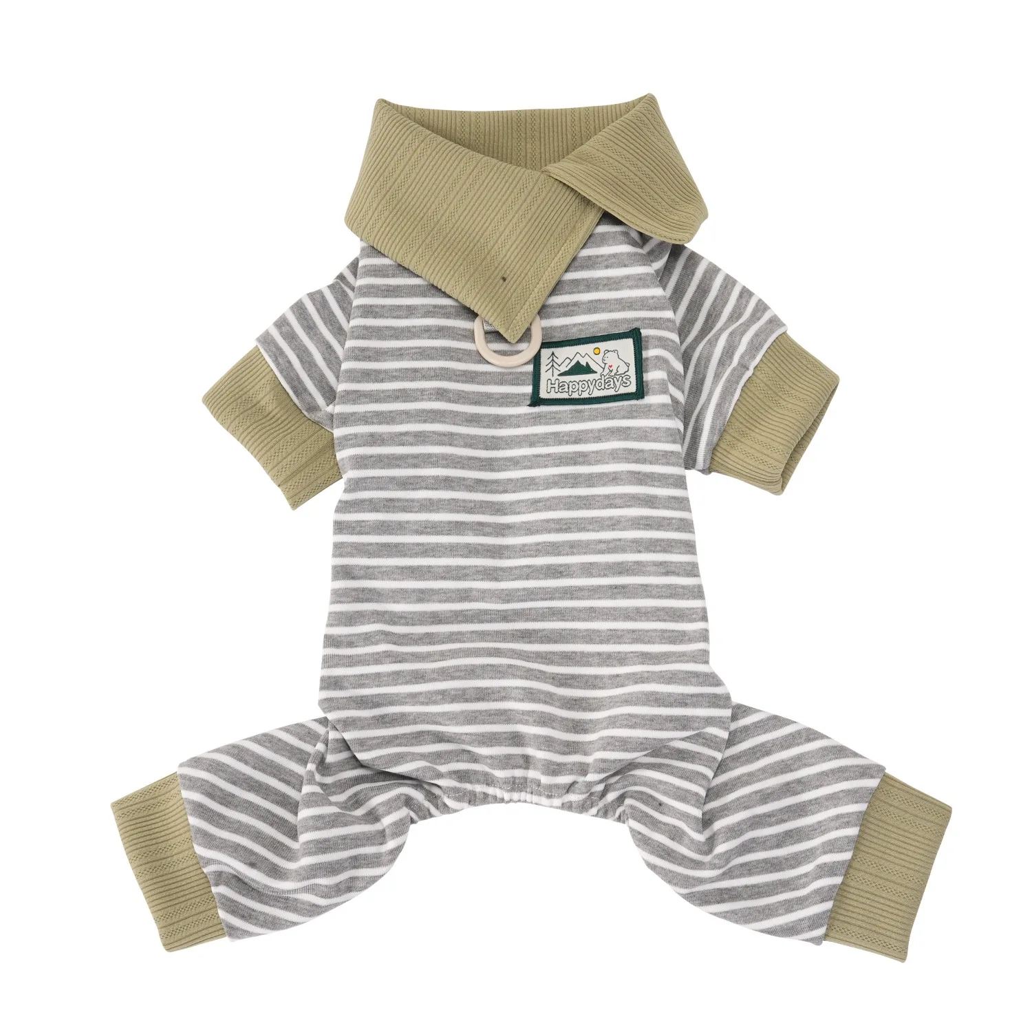 Camisa a rayas primavera transpirable para perros y gatos – Cuello camisero
