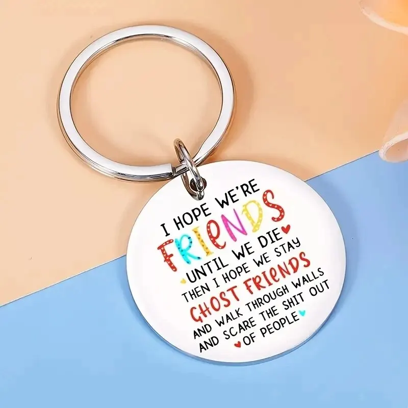 LLavero de acero inoxidable "Eternal Friendship", colorido, duradero, 1 unidad - imagen 3