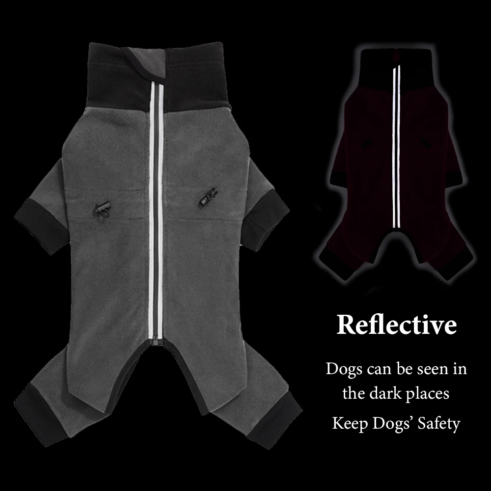 Monos de lana de invierno para perros pequeños, ropa cálida para el estómago cerrado, abrigo suave para mascotas, mono para perros masculinos y femeninos, vientre cortable - imagen 5