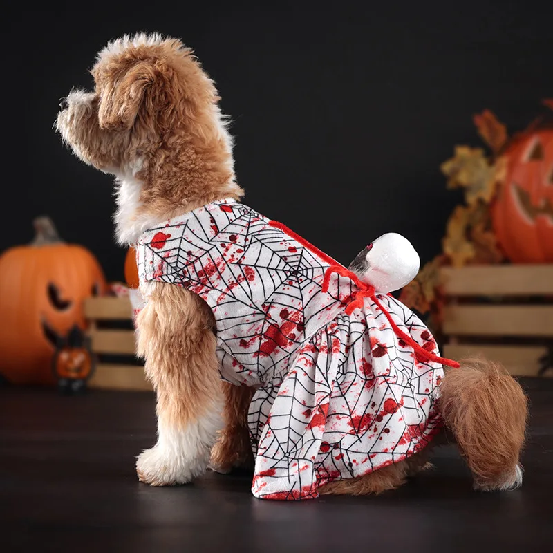 Disfraz de Halloween para perros y gatos, vestido para perros con alas, traje de fiesta, ropa bonita de Festival para perros - imagen 4
