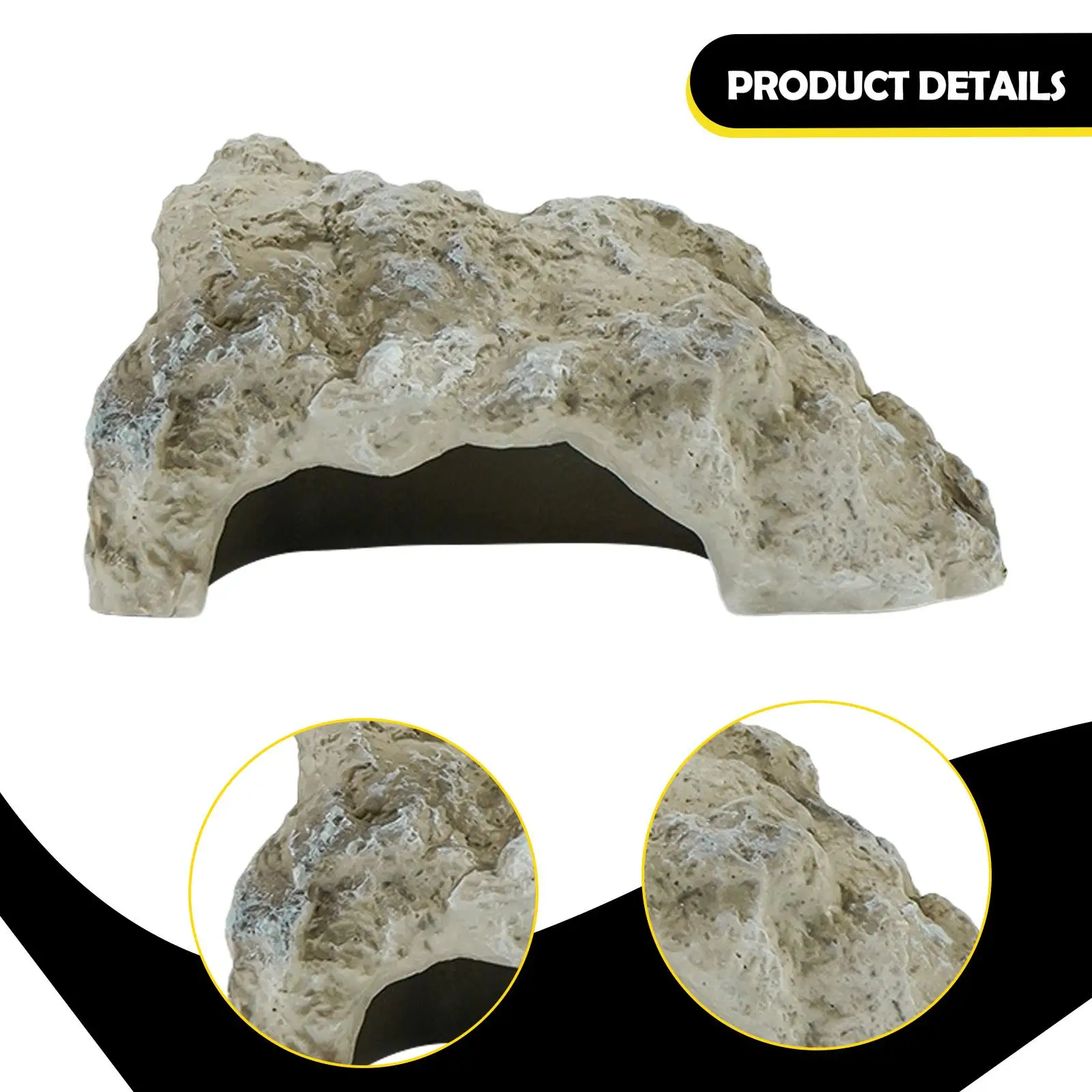 Plataforma para tomar el sol de tortugas, decoración de hábitat de paisaje de PVC, escondite de roca para reptiles, escondite de cueva para reptiles, para dragón barbudo, tortuga, Gecko - imagen 5