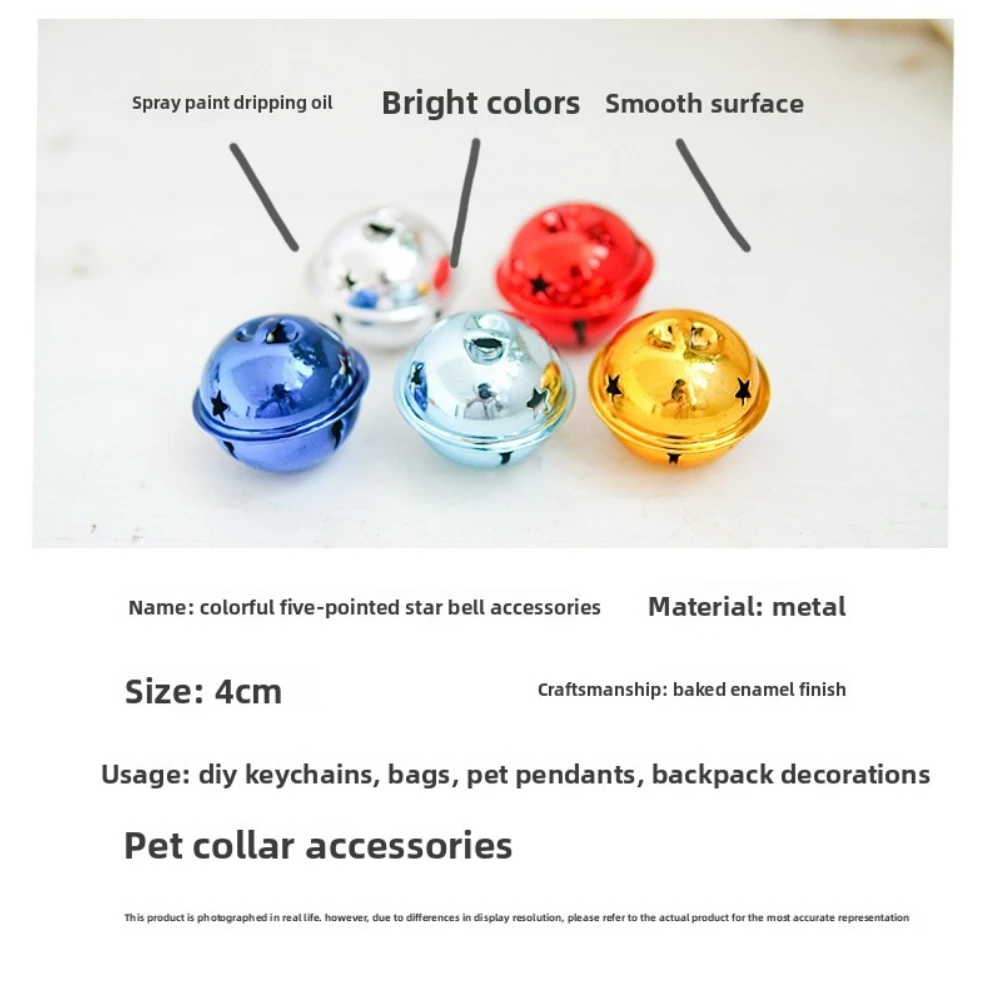 Campanas pentagrama grandes para collares de mascotas – Accesorios DIY - imagen 3