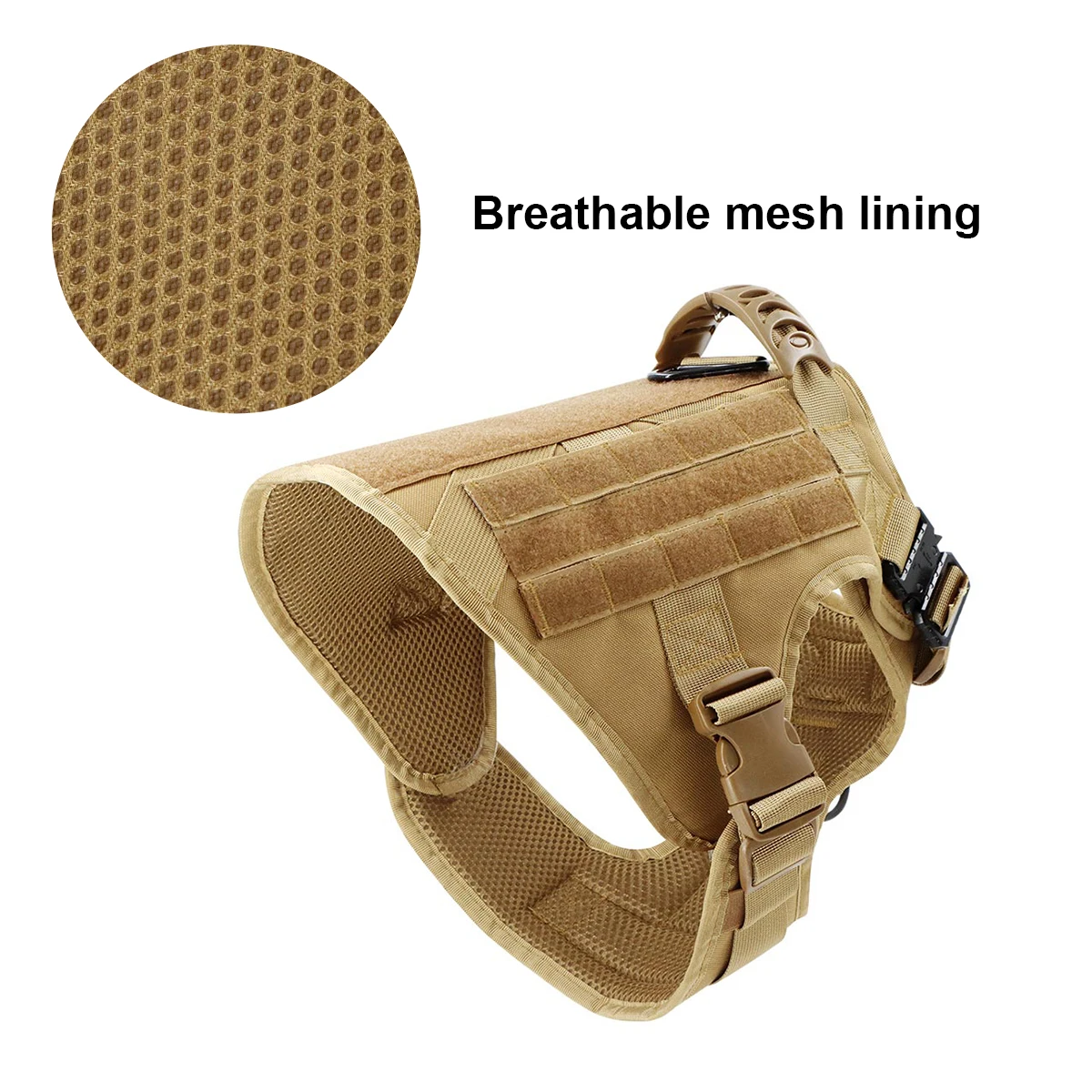 Conjunto táctico de arnés y correa para perro, chaleco de entrenamiento para mascotas, militar, pastor alemán K9, acolchado, liberación rápida, pequeño, mediano y grande - imagen 4