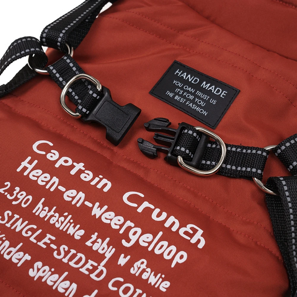 Ropa de invierno para mascotas, chaqueta gruesa cálida para perros pequeños y medianos, abrigo para mascotas con arnés para cachorros, ropa para Chihuahua - imagen 5