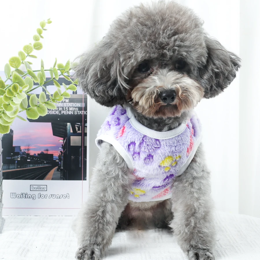 Los chalecos de franela para mascotas con estampados multicolores son fáciles de combinar y son imprescindibles tanto para viajar a casa. - imagen 2