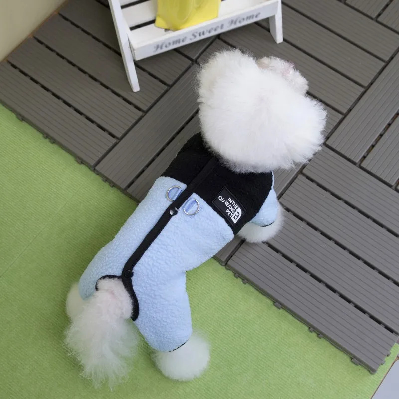 Ropa de invierno para perros, mono para perros pequeños, abrigo cálido para mascotas de cuatro patas, monos para perros, Chihuahua Fench Bulldog, chaqueta para cachorros, pijamas - imagen 5