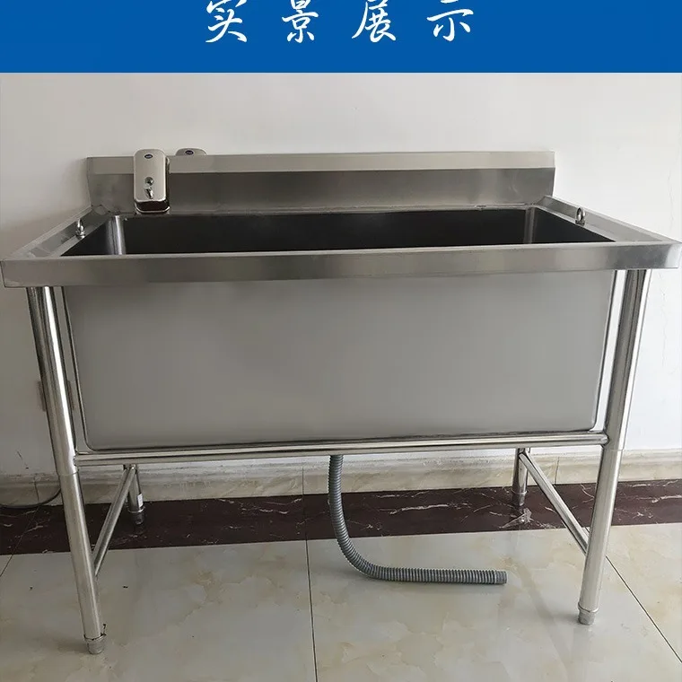 Bañera ordinaria para mascotas de acero inoxidable, bañera grande para perros, baño para perros - imagen 5