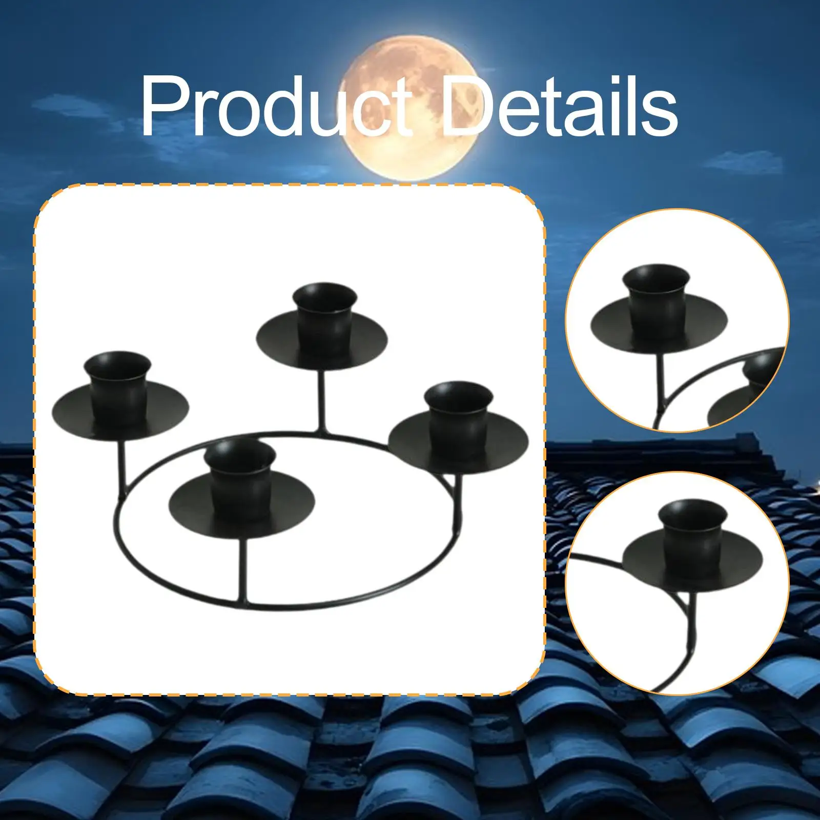 4 Arms Candle Holder Decorative Candle Stand European Candlestick Holder Candlelight Stand for Living Room Home Bedroom Party