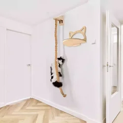 Arco de escalada para gatos – Escalera y plataforma de fieltro