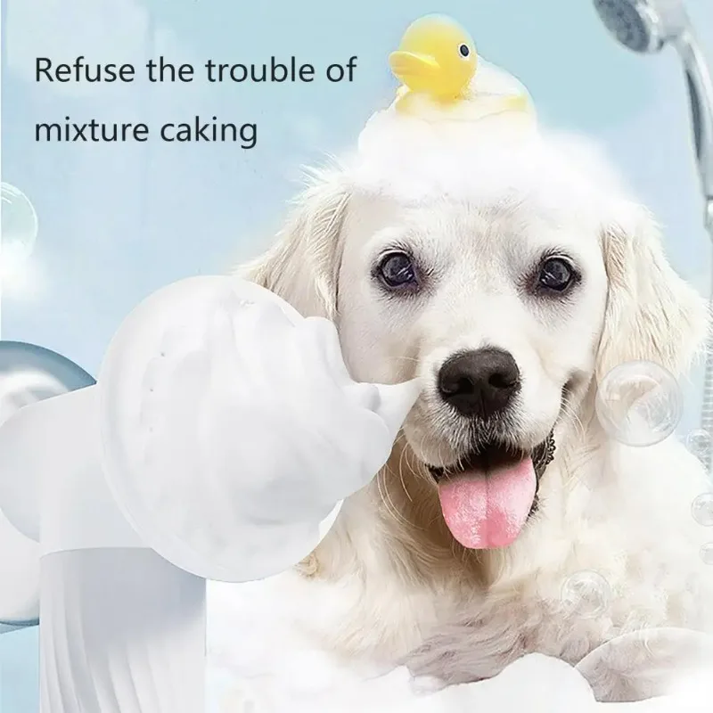 Cepillo de burbujas automático para mascotas, Espumador de baño, masaje calmante, fácil limpieza rápida, experiencia de Baño, cepillo de aseo para perros - imagen 2