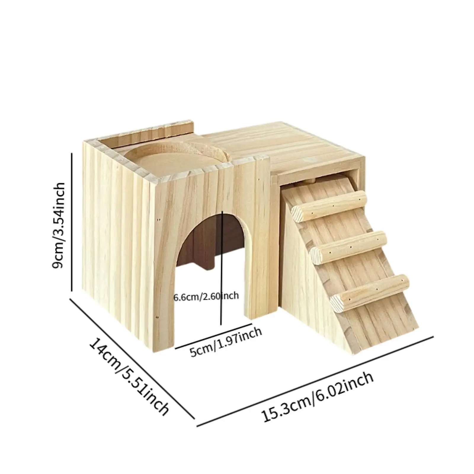 Hamster Hideout Fun Gerbils Chamber Hut with Ladder for Mice Gerbils Dwarf