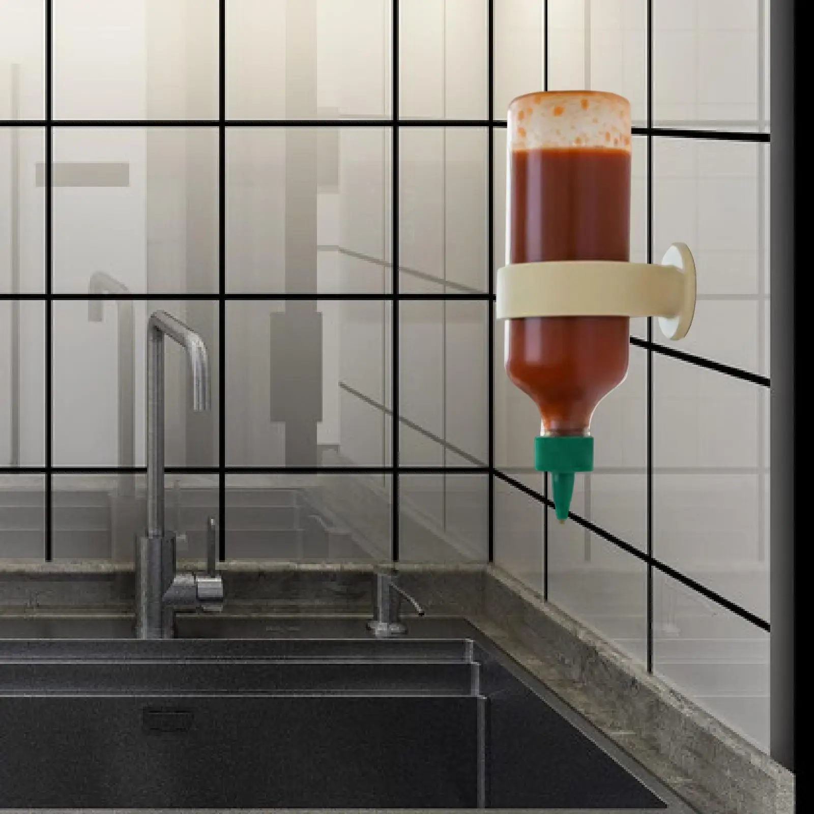 Silicone Bottle Holder Kitchen Storage Rack for Syrup Honey Restaurant