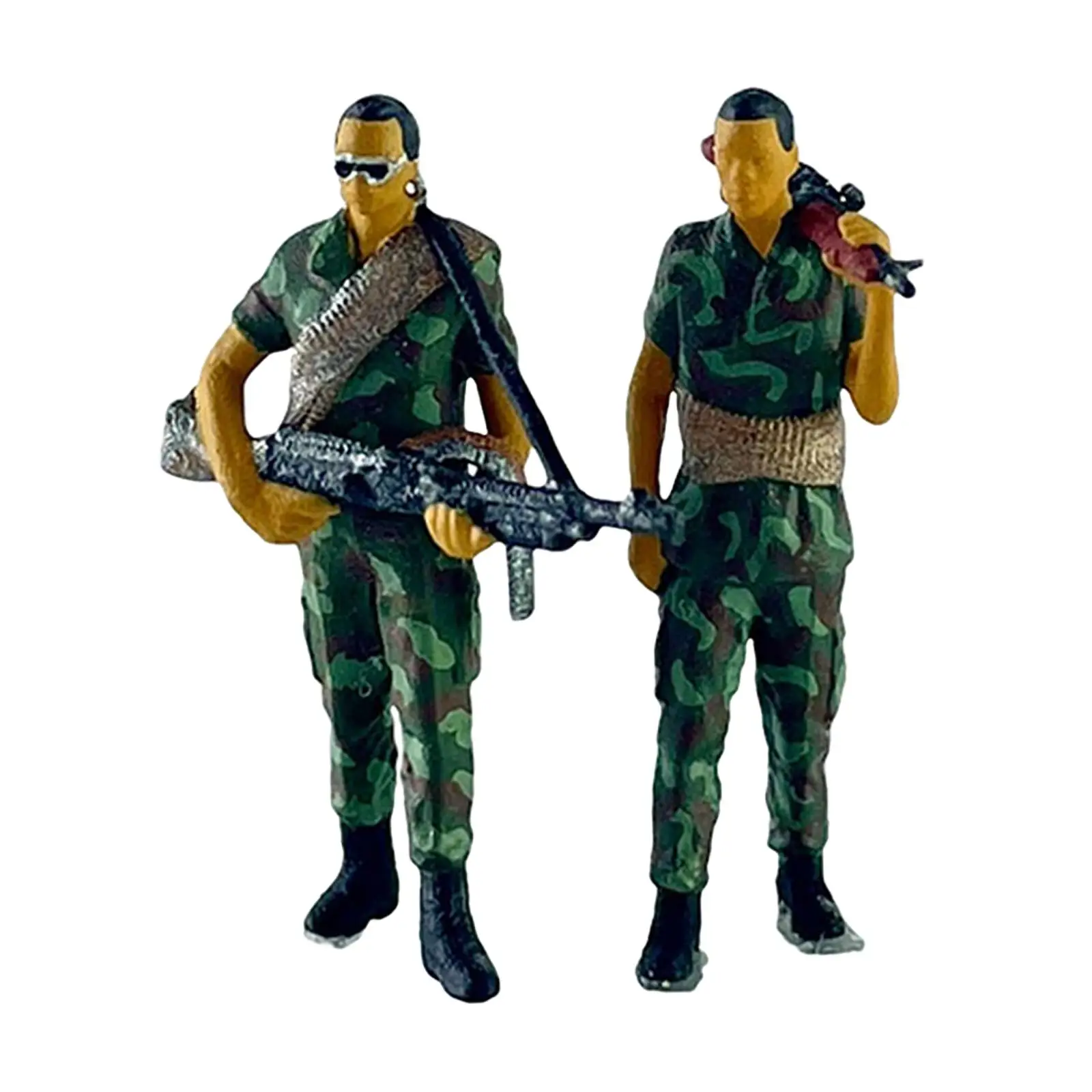 1:64 Diorama Figures Miniature Pose Scene Trains Architectural Painted Miniature People Model Handpainted DIY Scene Decor