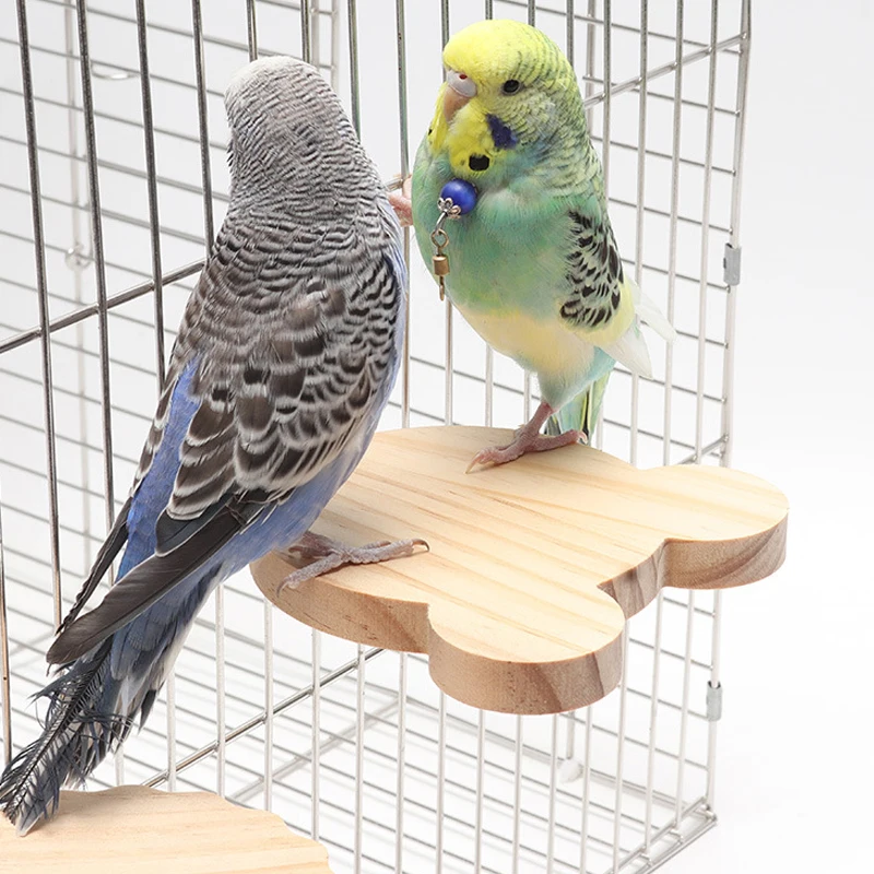 Perchas redondas de madera con forma de flor para mascotas, plataforma de juguete para loros y pájaros, estante de pie, rama de hámster, jaula para pájaros, tablero de estación para mascotas - imagen 2