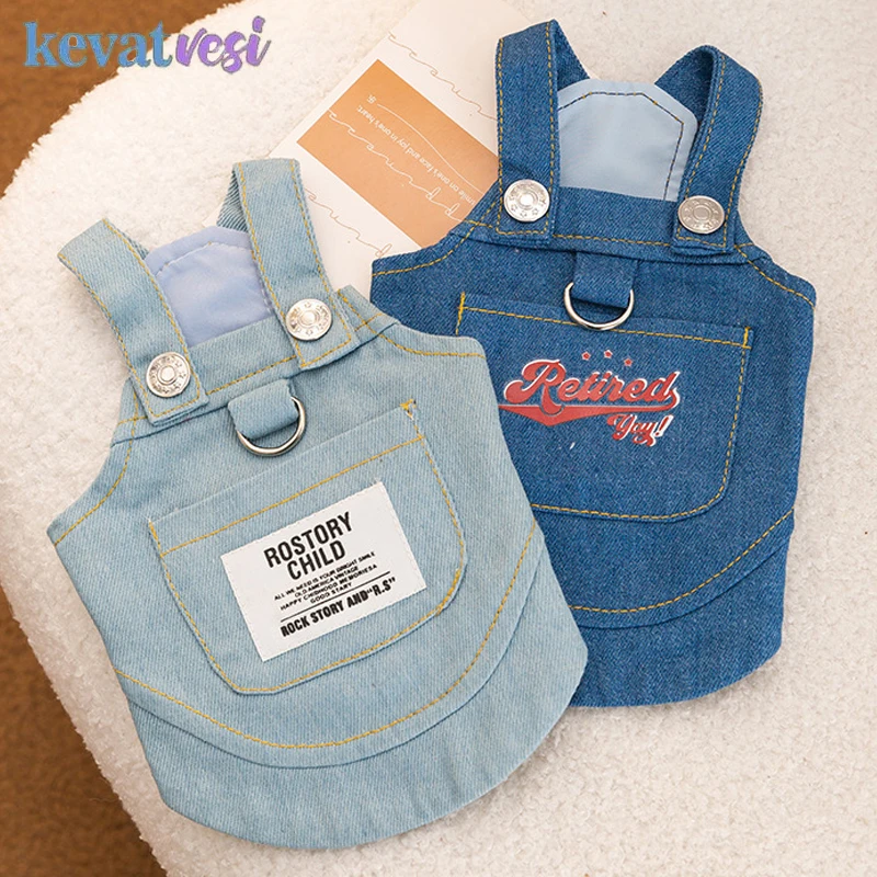 Vestido vaquero para perros, ropa transpirable para mascotas para perros pequeños y medianos, bonito disfraz de Chihuahua, Bulldog Francés, Bichon, accesorios para perros