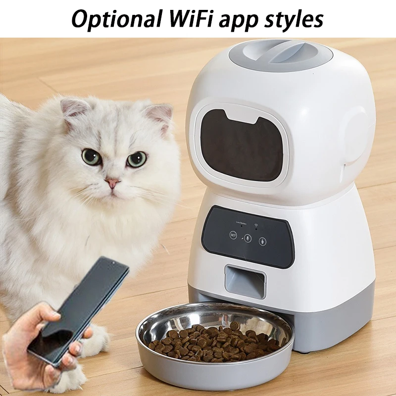 Alimentador automático para mascotas con Wifi de 3,5l, temporizador para perros, dispensador eléctrico inteligente para gatos, comida para comer perros, alimentador automático, suministros baratos para mascotas - imagen 5