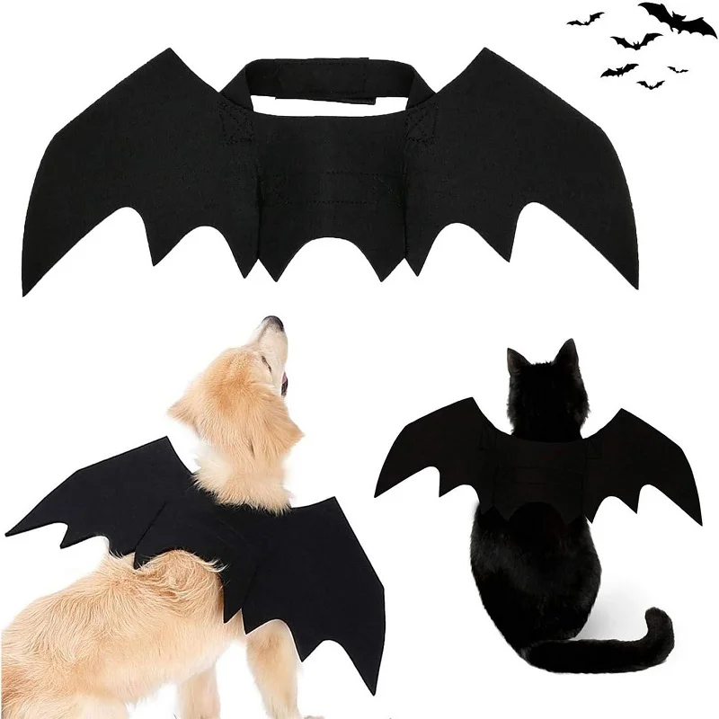 Ropa de gato a la moda, alas de murciélago, disfraz divertido para perro, ala Artificial, accesorio de Cosplay para mascotas, disfraz de gato de Navidad y Halloween, productos para mascotas - imagen 5
