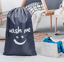 Bolsa de nailon lavandería cordón grande capacidad ropa sucia mascotas