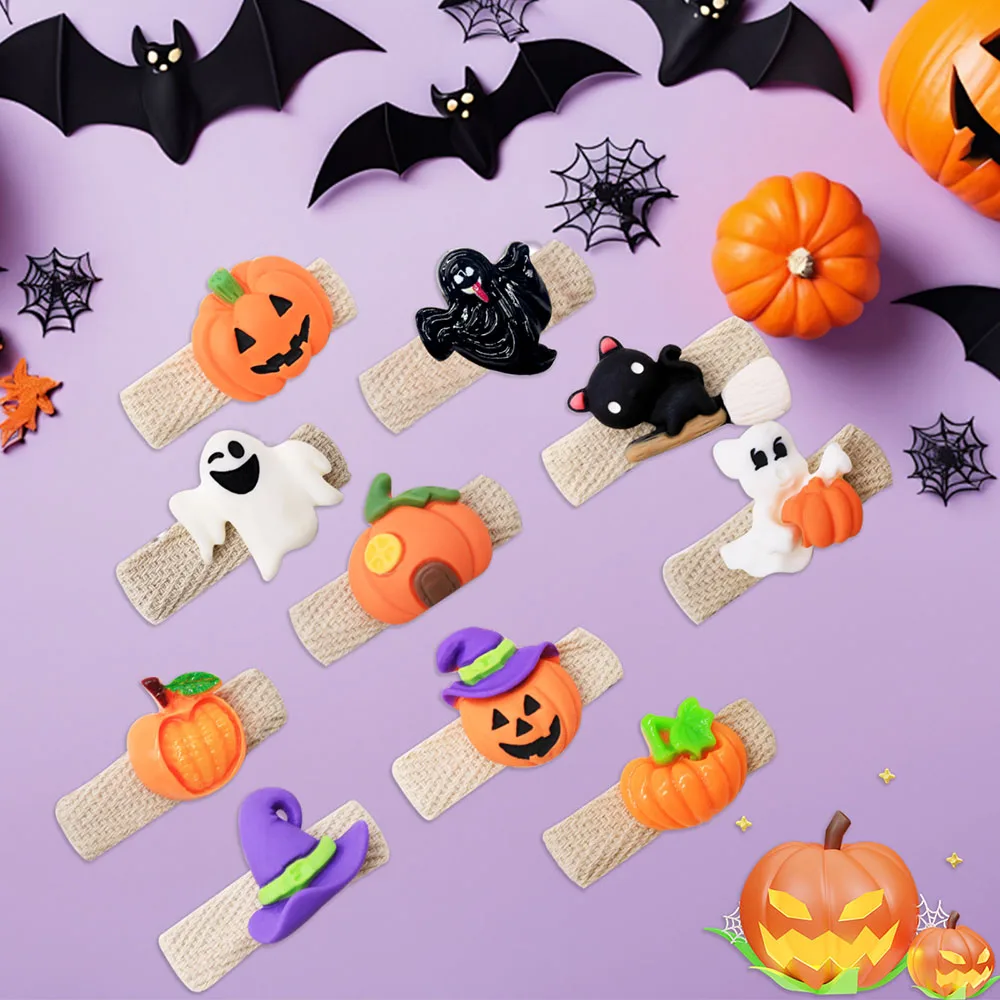 50ps lindo Clip de pelo de perro de Halloween exquisito lindo accesorios para el cabello de perro pequeño para decoración de Halloween mascotas perros productos de aseo - imagen 5