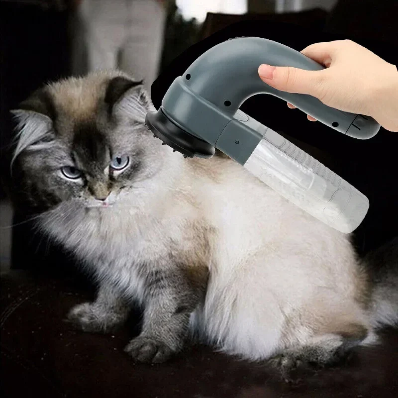 Cepillo de limpieza de lana para gatos y mascotas, suministros de vacío, cuidado del cabello, absorbente de succión eléctrica, dispositivo para el cabello, limpiador para mascotas, masajeador para perros - imagen 3