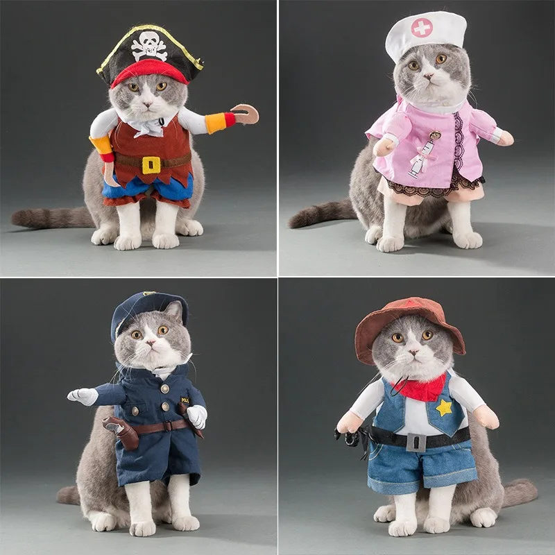 Ropa de Cosplay para mascotas, accesorios divertidos para Halloween, Navidad, juegos de rol, Moda para gatos y perros, suministros para mascotas - imagen 3