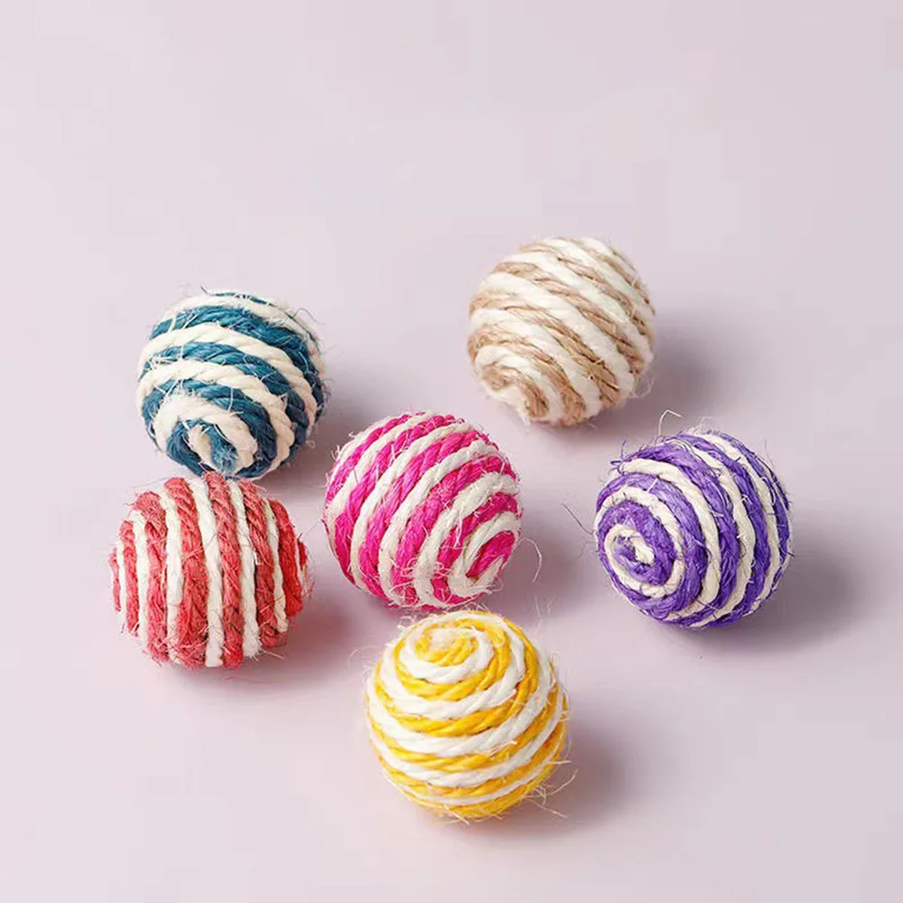 Juego de varitas de juguete y juguetes para gatos con bola de Sisal, autobuicio de aburrimiento para gatos, juguete para masticar duradero para la dentición, juguete de molienda antimordida - imagen 4