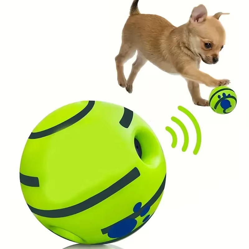 Juguete interactivo para perro resistente con sonido al girar