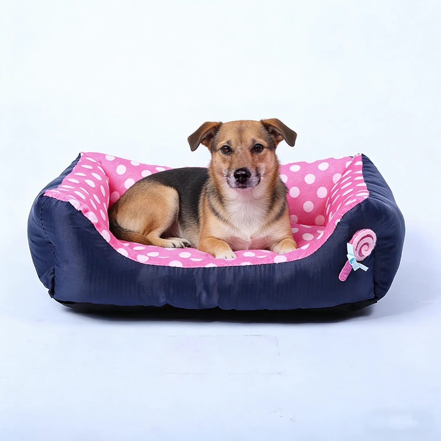 Cama cuadrada para perros pequeños, dulces suaves, bonito sofá mediano para gatos, perrera, cómoda cama elástica para perros, accesorios para el hogar - imagen 2