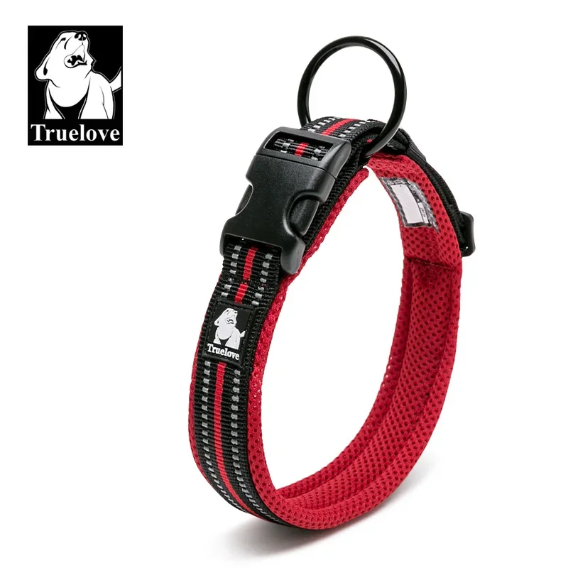 Truelove-Collar para perro mascota, correas ajustables de nailon, acolchado, suave, reflectante, duradero, entrenamiento resistente, personalizado, de lujo, TLC5011