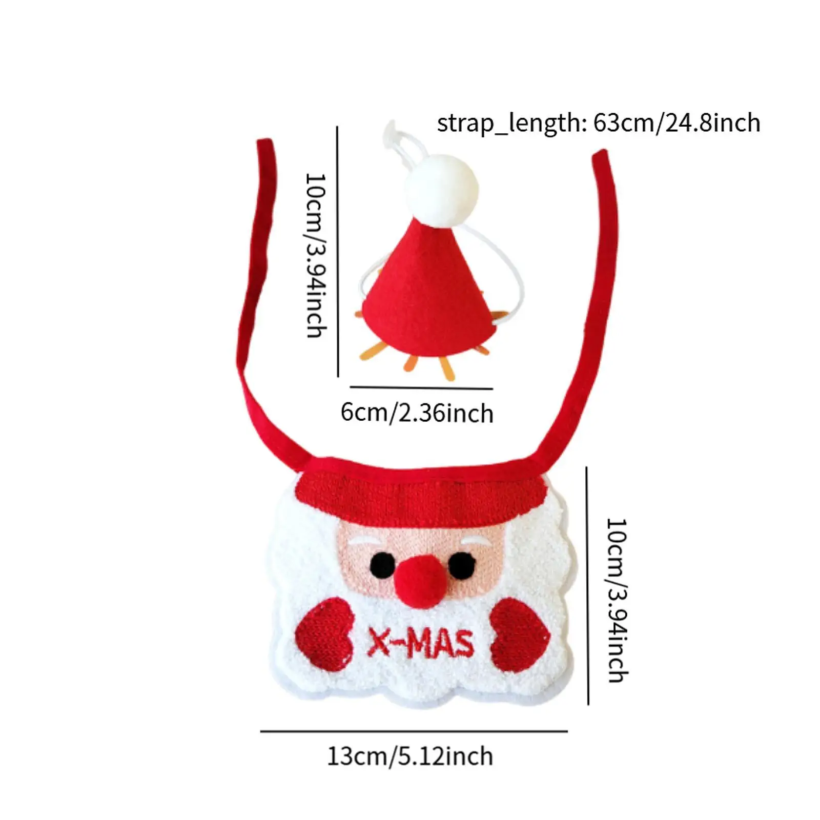 Christmas Pet Bib with Hat Soft for Small Dogs Cats Pets Gift Festival Party Winter Holiday Xmas Pet Costume Accessories Lovely