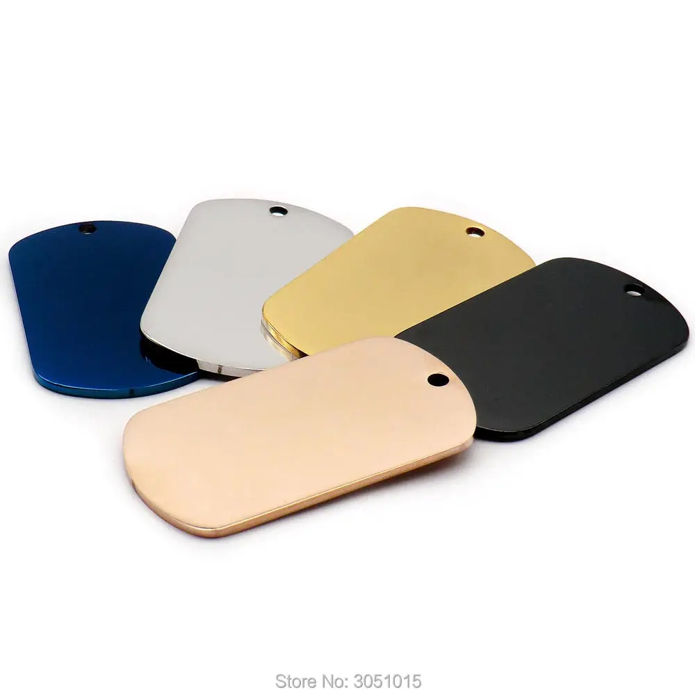 Venta al por mayor 20 piezas etiqueta de identificación de mascota de estilo militar de acero inoxidable personalizada para etiqueta de identificación de mascota gato accesorios de alta calidad personalizados - imagen 2