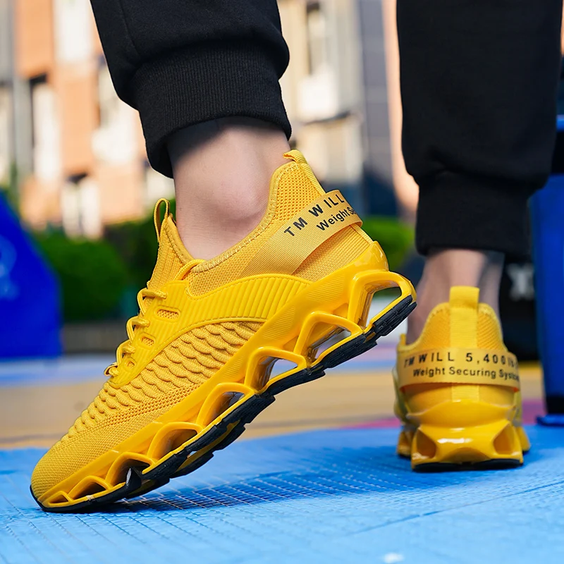 Hombres al aire libre libre correr para hombres jogging caminar zapatos deportivos de alta calidad con cordones zapatillas transpirables - imagen 3