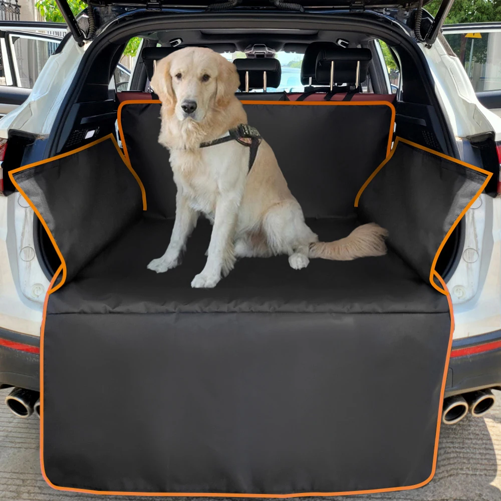 Funda impermeable para asiento de coche de perro, tela Oxford 600D, portador de viaje para mascotas, alfombrilla para maletero de coche, forro de carga SUV para perros