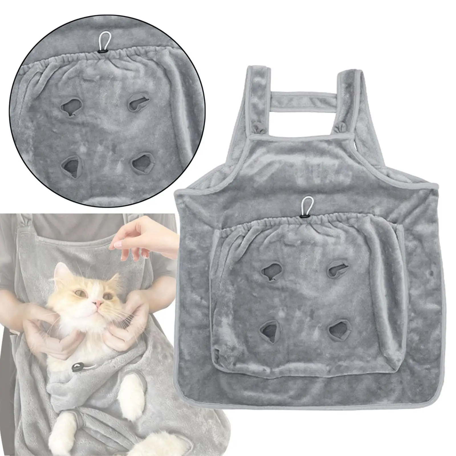 Sling Pet Carry Warm Blanket Cuddle Cat Apron for Indoor Home and Going Out