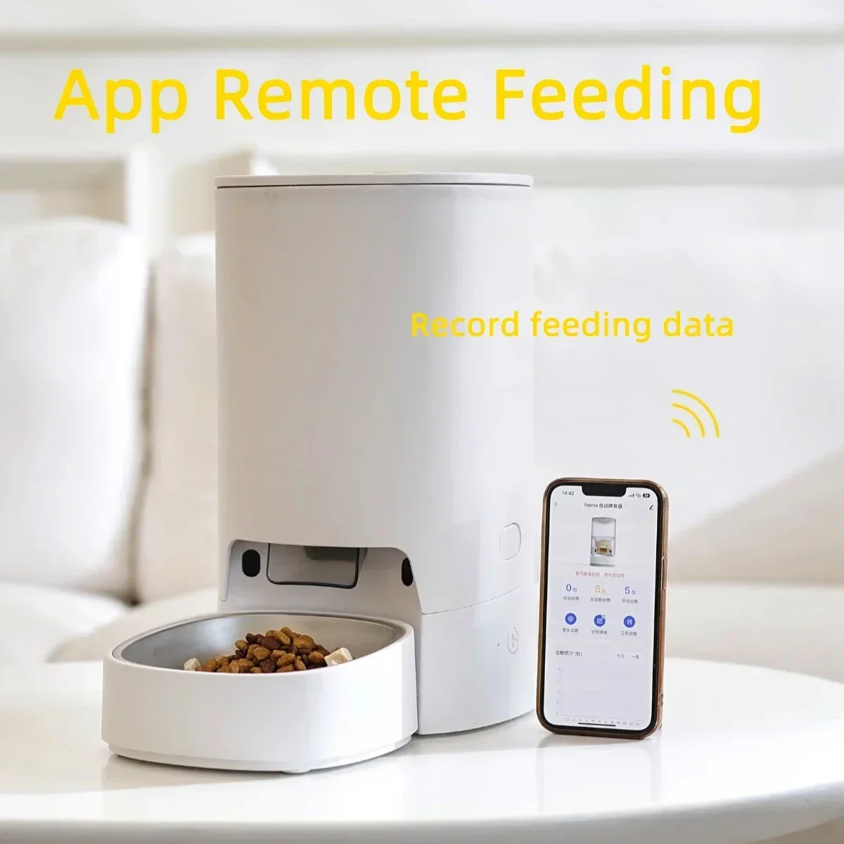 Alimentador automático para mascotas de 3,5 l, dispensador inteligente de comida para perros con tazón de acero inoxidable, temporizador, Control remoto, suministro de alimentación para perros y gatos - imagen 2