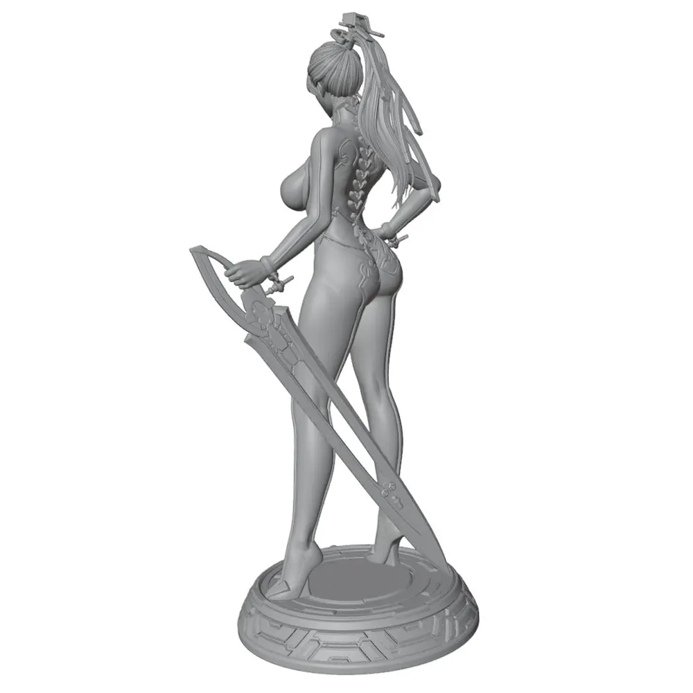 Kit resina guerrera figura femenina sin pintar ni montar - imagen 3