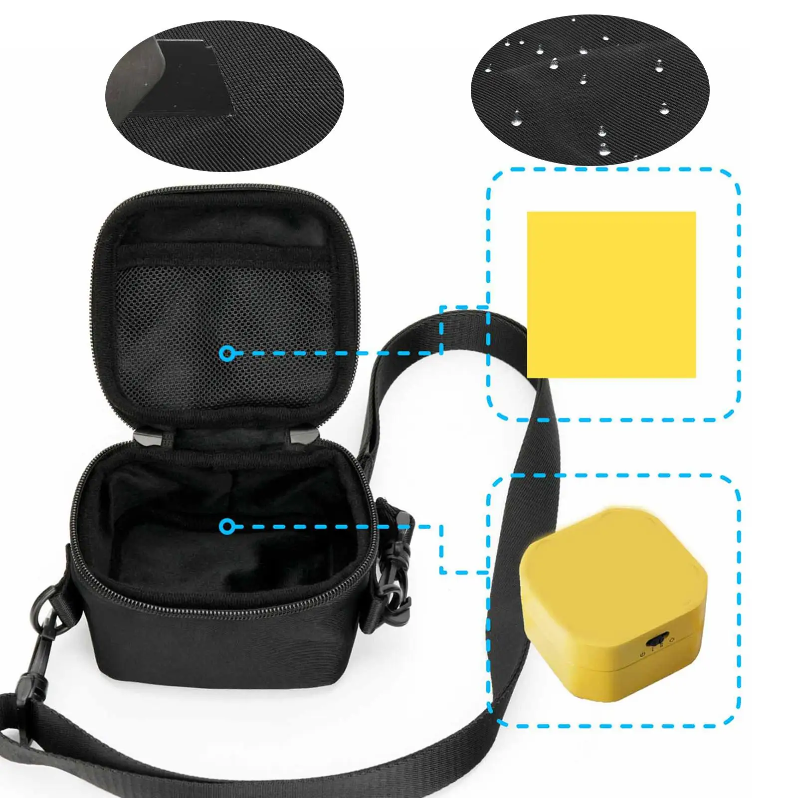 Sqaure Toe Storage Bag Carry Case Convenient Practical Compact Dustproof Puzzle Game Console Organizer Holder Box for Travel