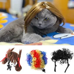 Peluca suave para perros pequeños y gatos – Accesorio para disfraz y Halloween