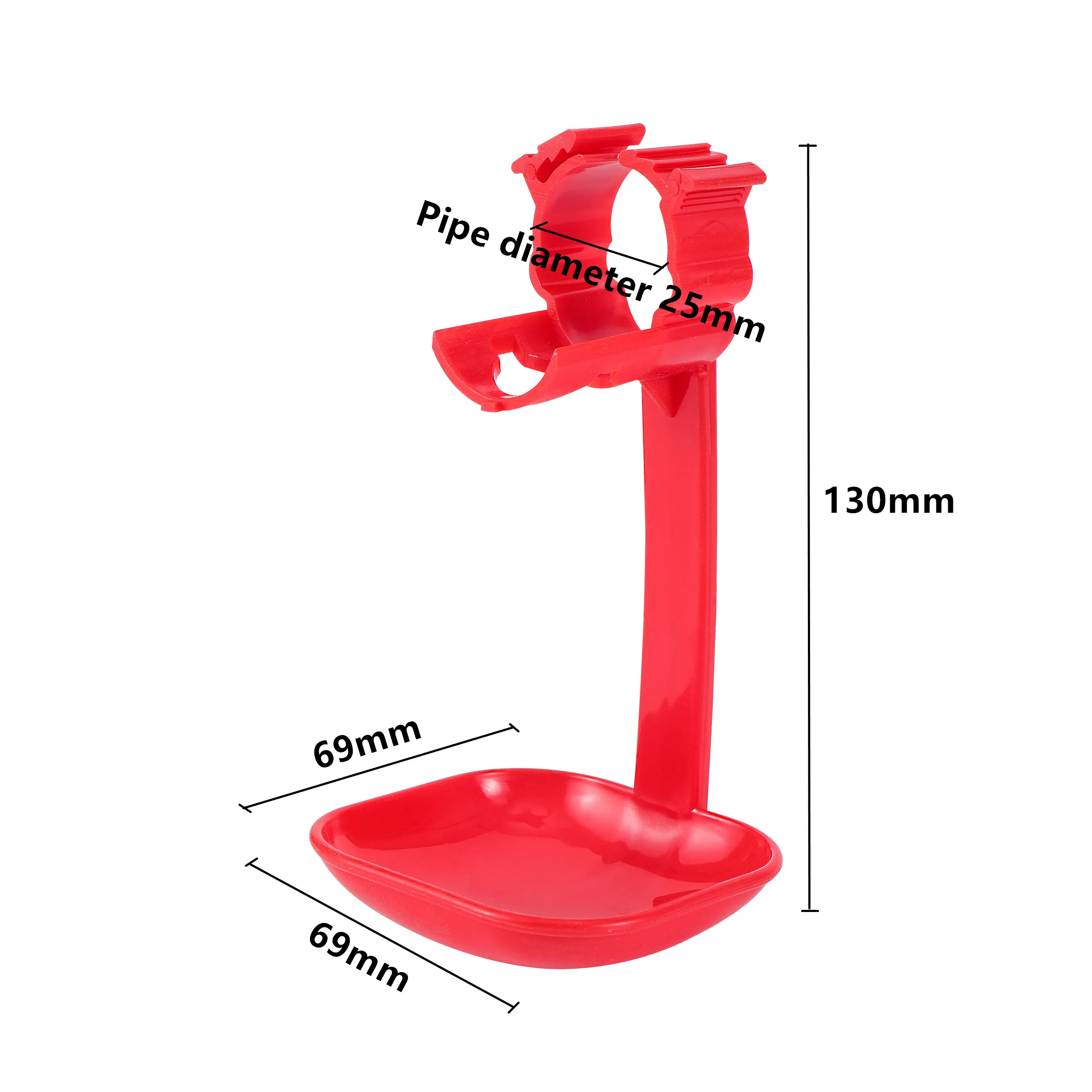 50 Uds. Taza automática para beber pollo, bebedero para palomas, taza colgante roja de plástico, bebedero para granja aves de corral, herramienta automática para beber - imagen 2