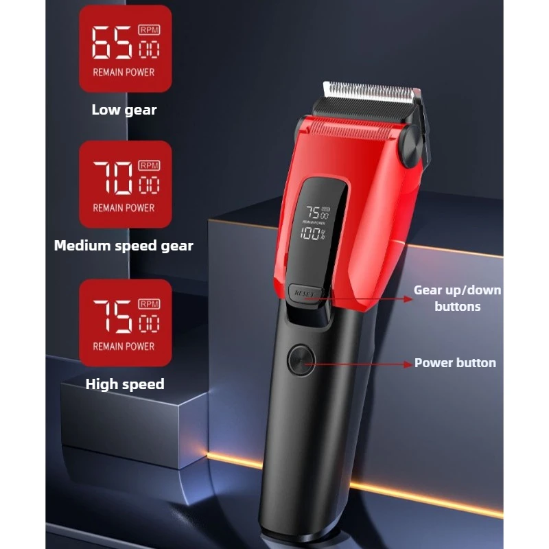 Cortadora de pelo para mascotas, cortadora de pelo para perros con ajuste de varias velocidades, función de iluminación, máquinas de corte de pelo para perros, afeitadora profesional para perros - imagen 2