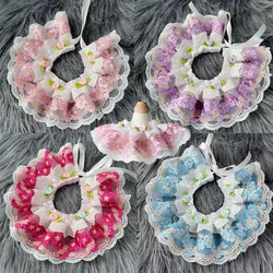Collar lazo decorativo para gatos y perros pequeños – Estilo floral