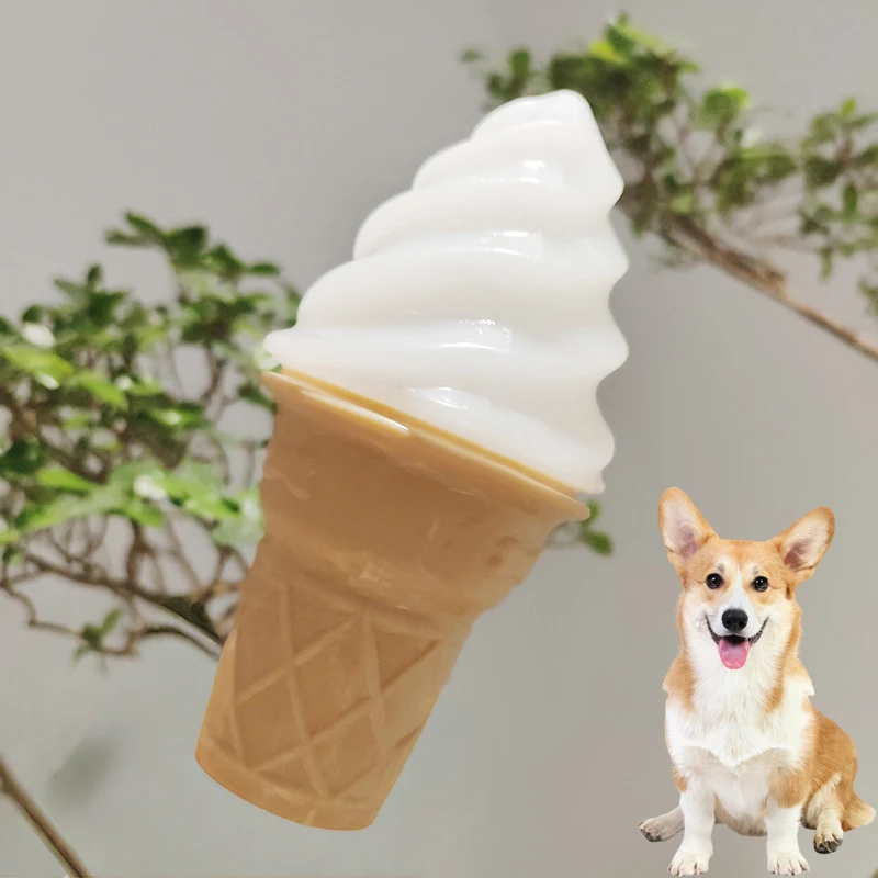 Helado de goma de juguete para perros, con función de sonido, inyección de agua, congelación, un regalo para perros pequeños y medianos.