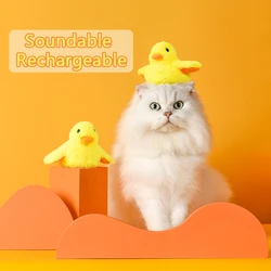 Juguete pato eléctrico con sensor vibración para gatos y gatitos