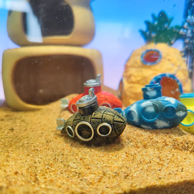 Mini submarino decorativo para acuario - micropaisaje para agua dulce - imagen 4